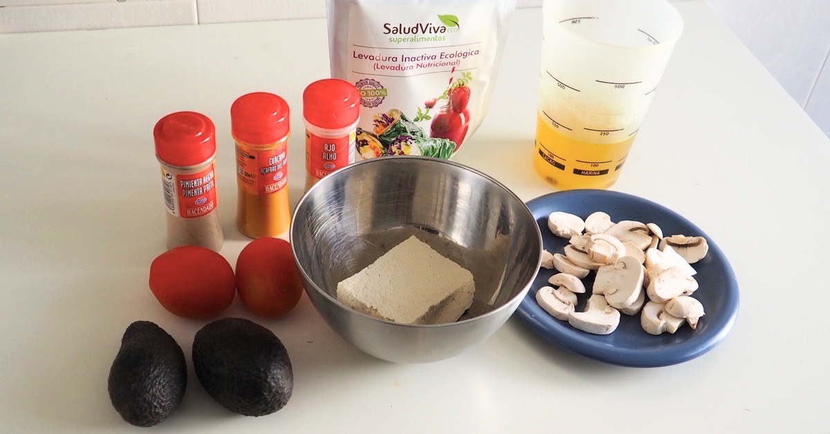 Vegan no egg scramble recipe Ingredients 