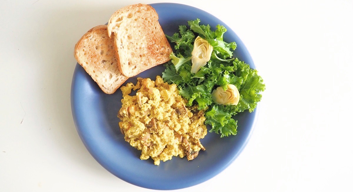 Vegan egg scramble recipe
